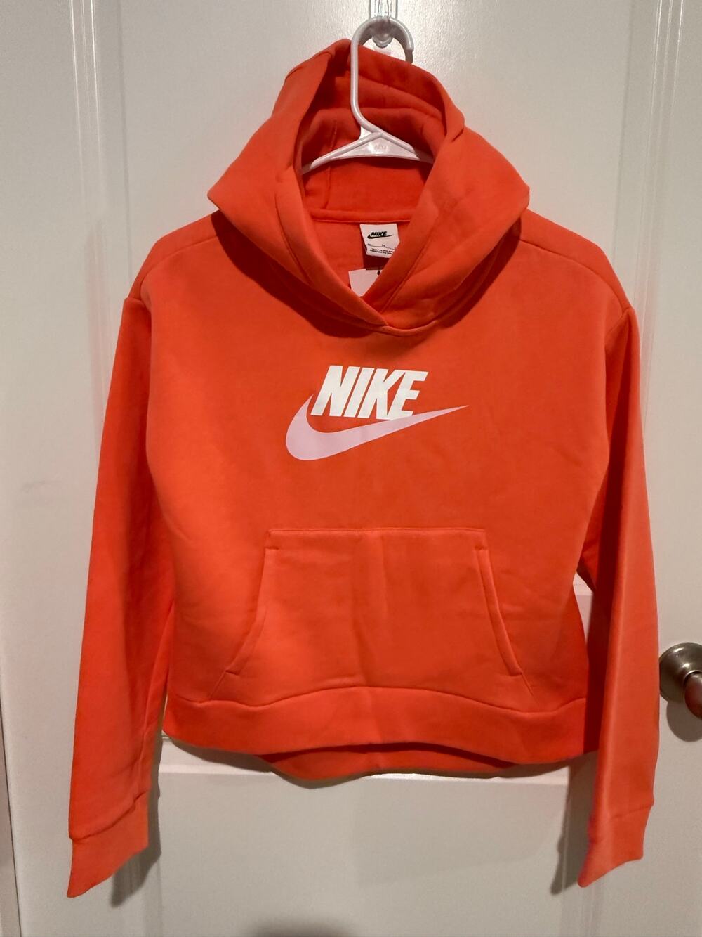 Nike Girls XL Sportswear Fleece Pullover Hoodie Coral NWT
